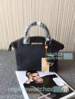 Top Knockoff Michael Kors Black Genuine Leather Women‘s Dumpling bag